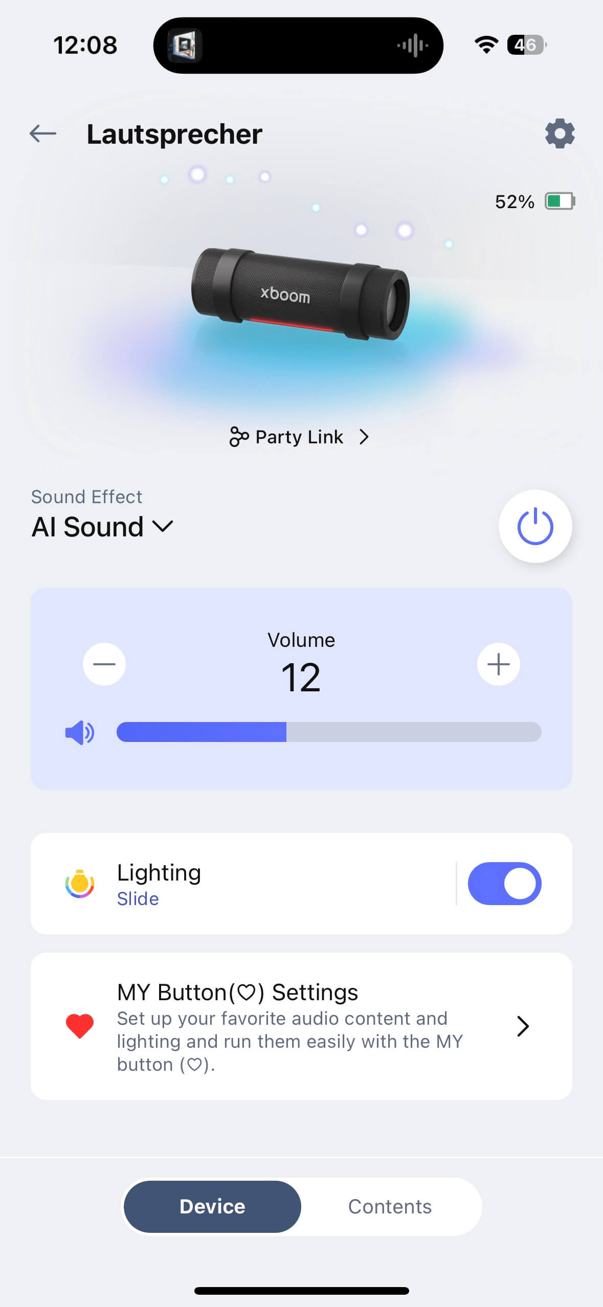 LG xboom Grab App