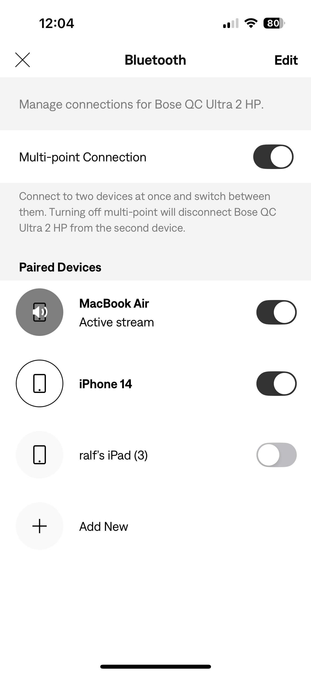 Bose QuietComfort Ultra Headphones 2 Gen App Screenshot