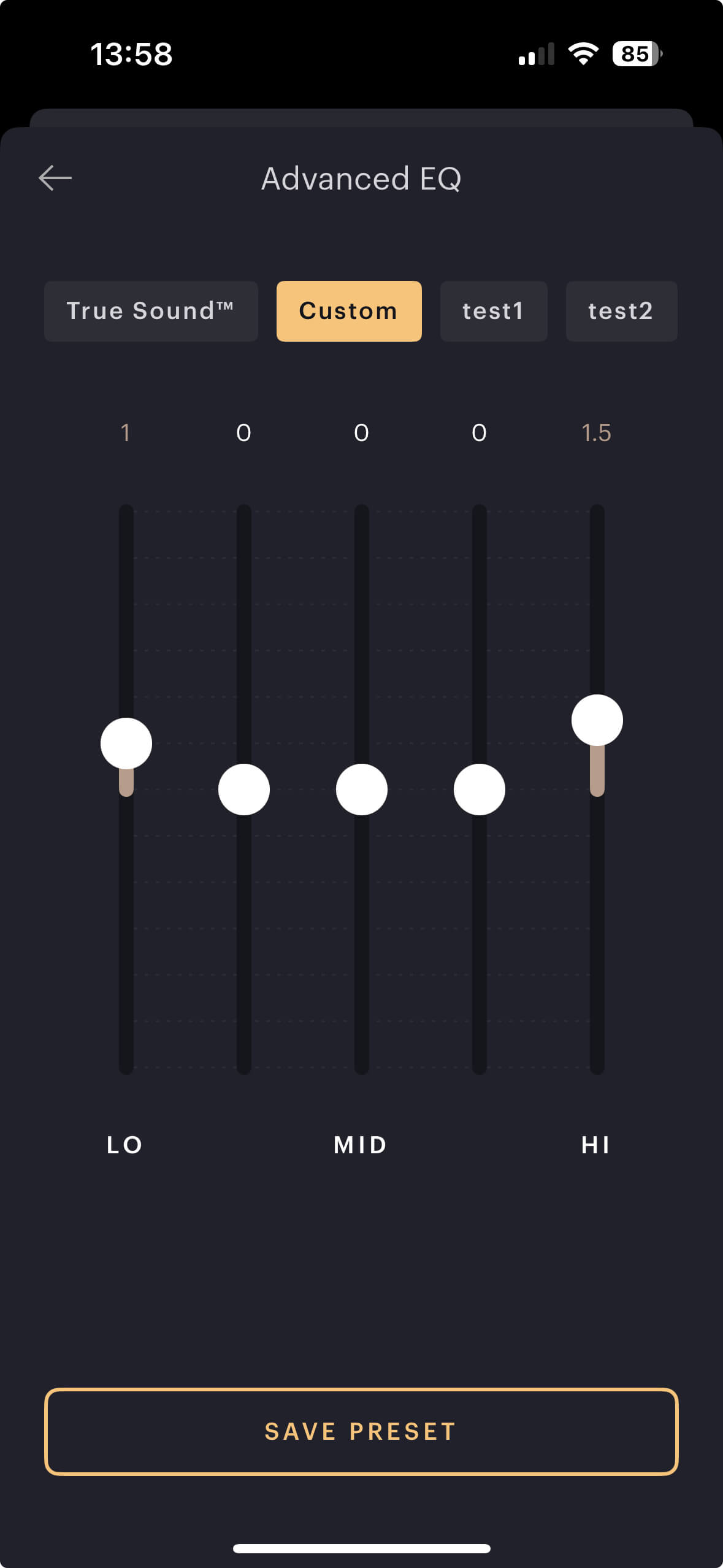 Bowers & Wilkins PX8 S2 App EQ
