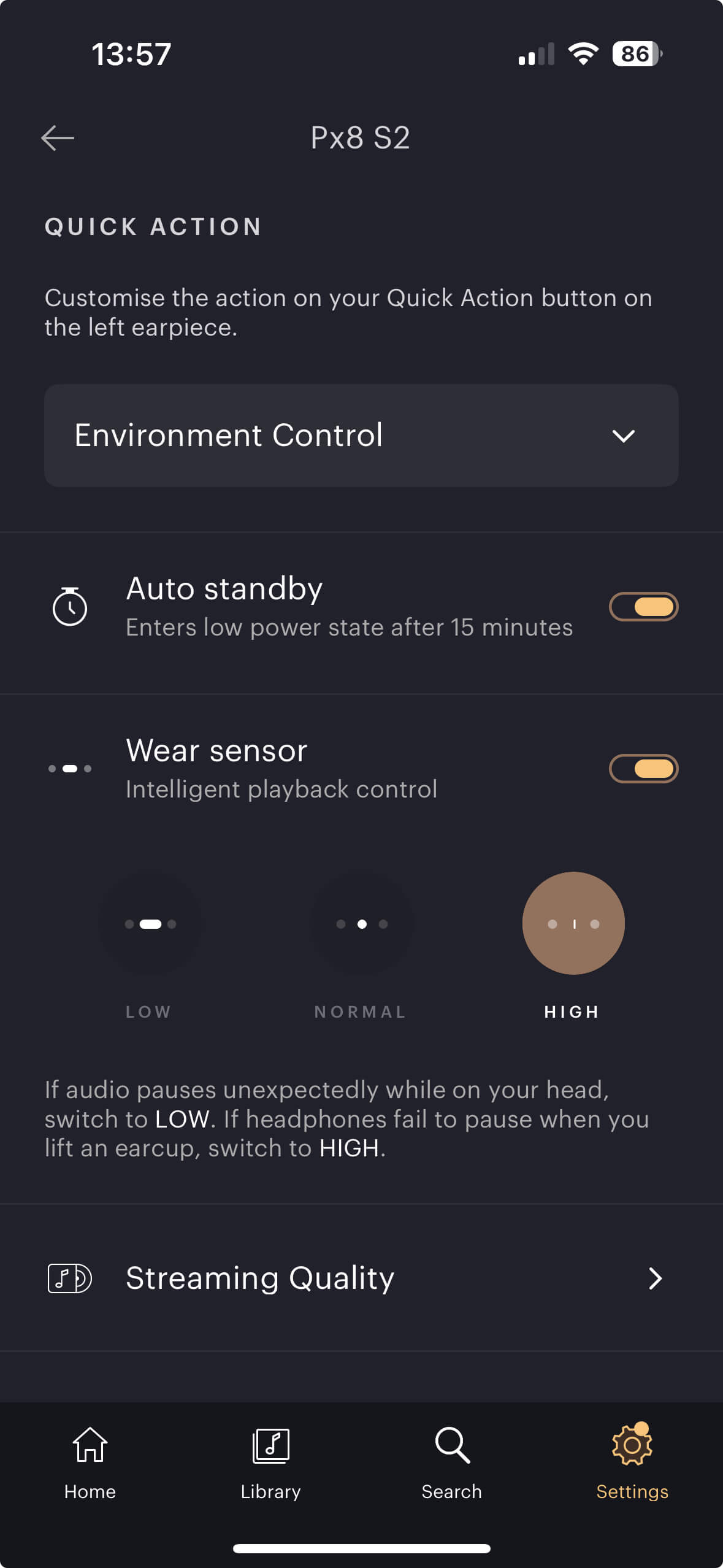 Bowers & Wilkins PX8 S2 App Sensor