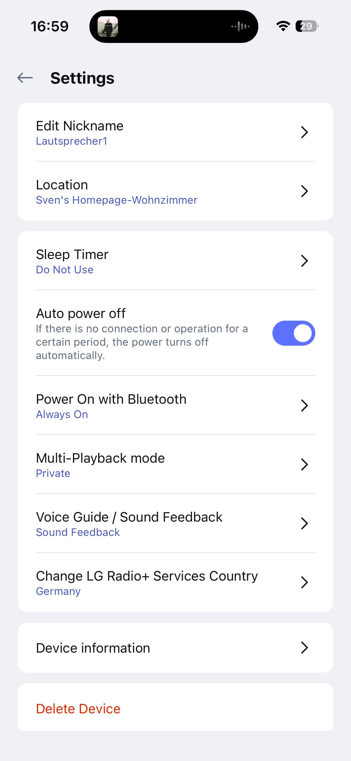 LG xboom Mini App ENG