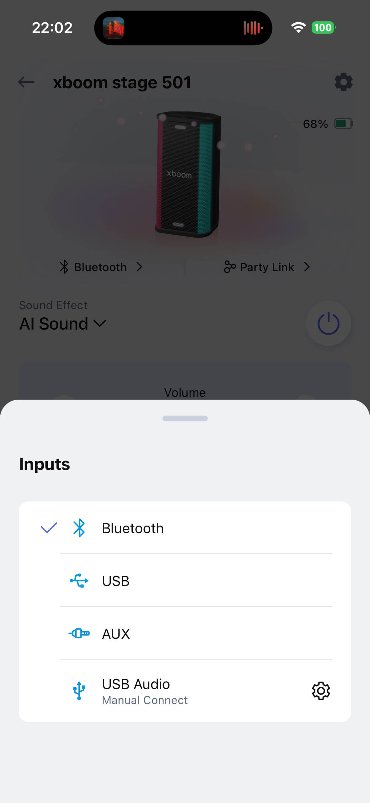 LG xboom Stage 501 by will.i.am App