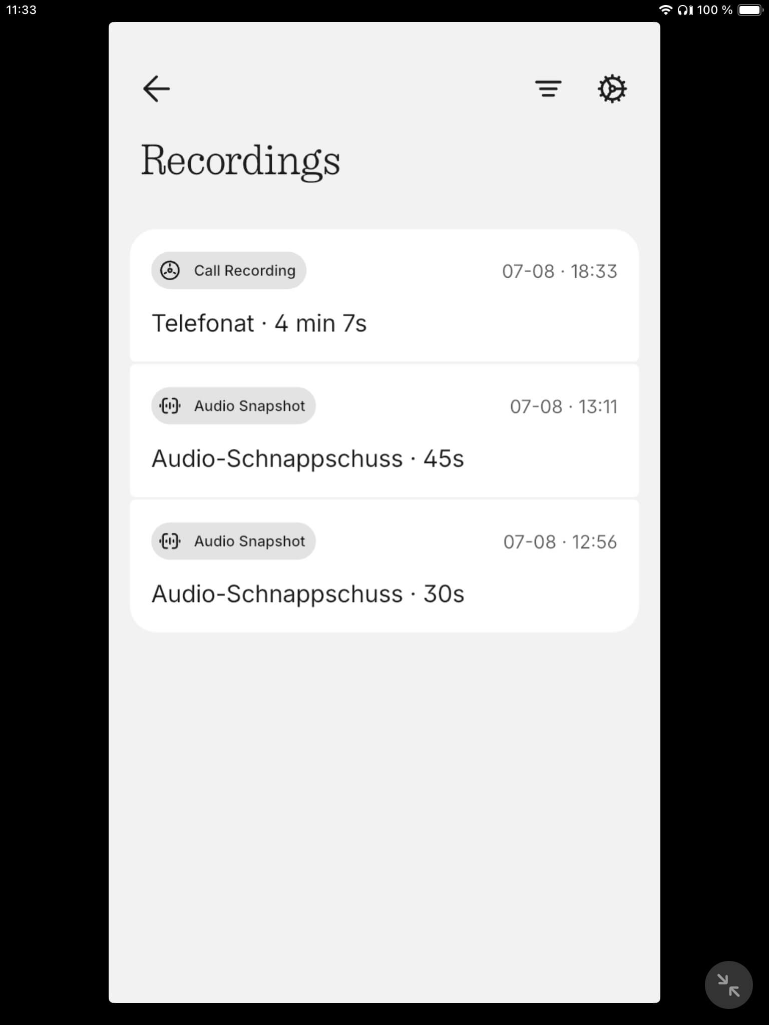 Nothing Ear 3a Recording App EN